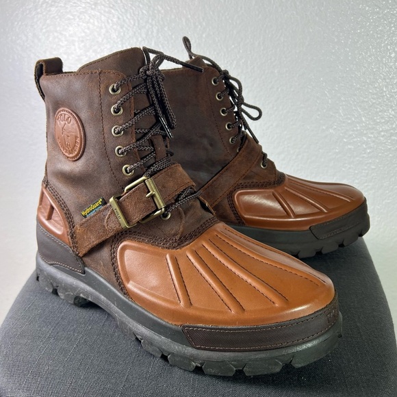 Polo Ralph Lauren Oslo High Waterproof Leather-Suede Boot Size 11 - Picture 1 of 10